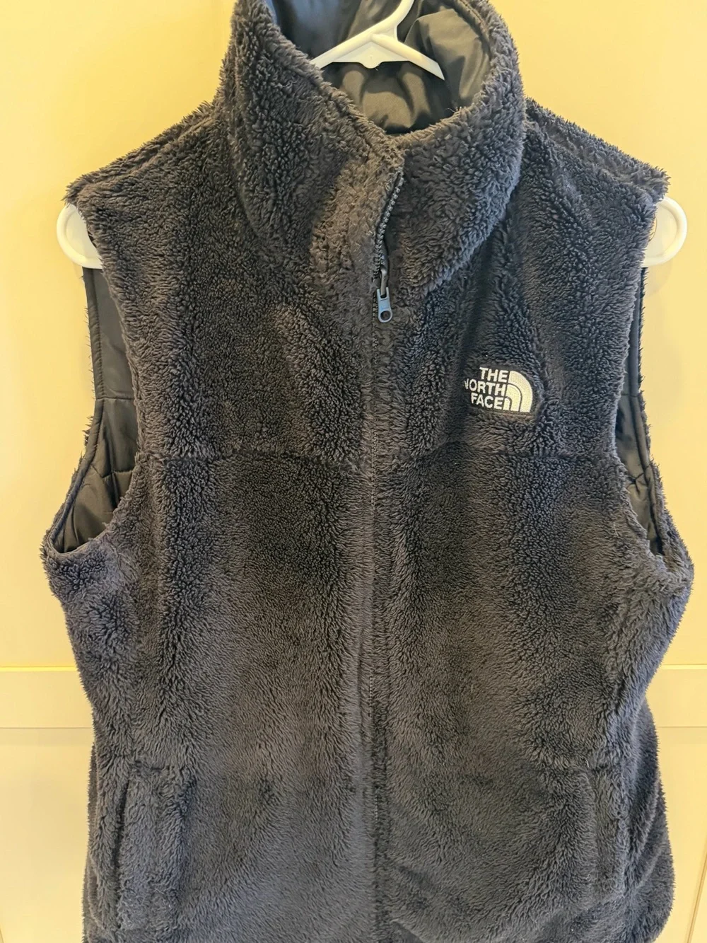 The North Face Black Quilted Fleece-Lined Vest - reversible